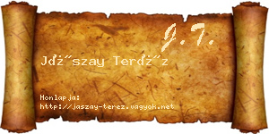 Jászay Teréz névjegykártya